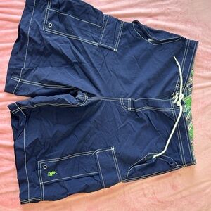 Ralph Lauren Navy Shorts with White Stitching